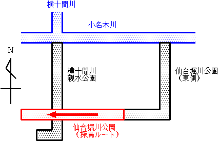 仙台堀川公園周辺略図